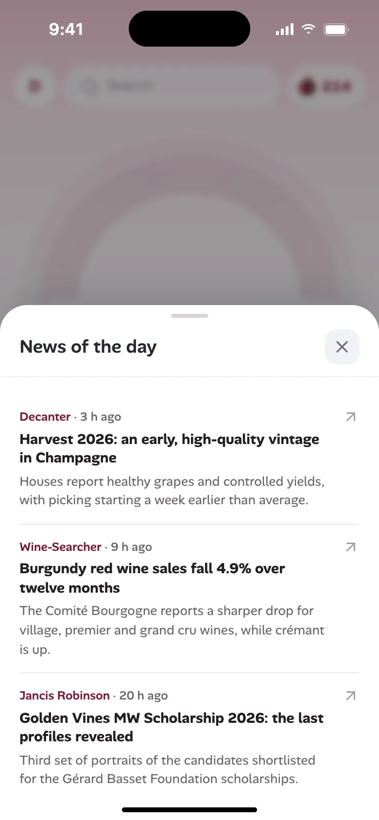 The wine news of the day