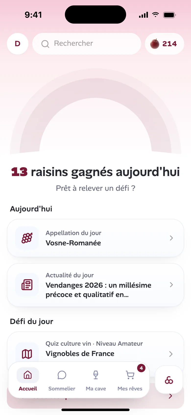 Accueil : défi du jour, actualité et communauté